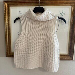 Sablyn 100% Casmere Cropped Sleeveless Sweater size XS